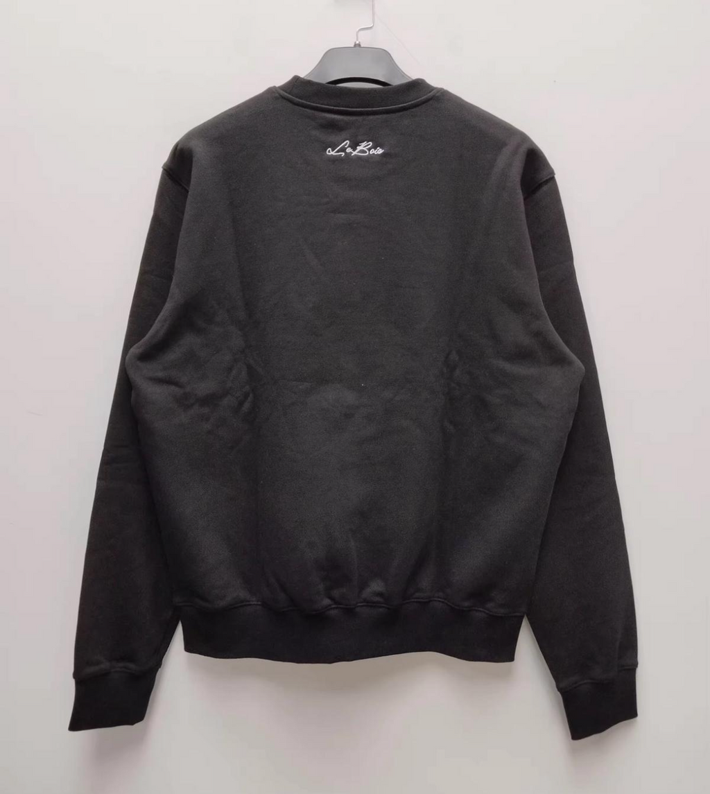 LeBois embroidered logo French Terry sweater