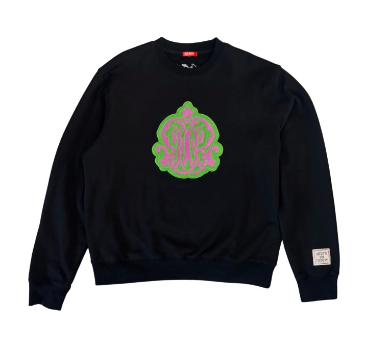 LeBois embroidered logo French Terry sweater