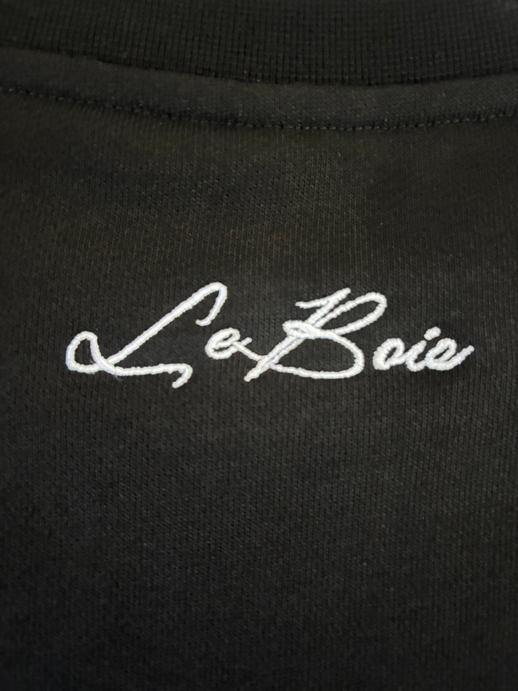 LeBois embroidered logo French Terry sweater