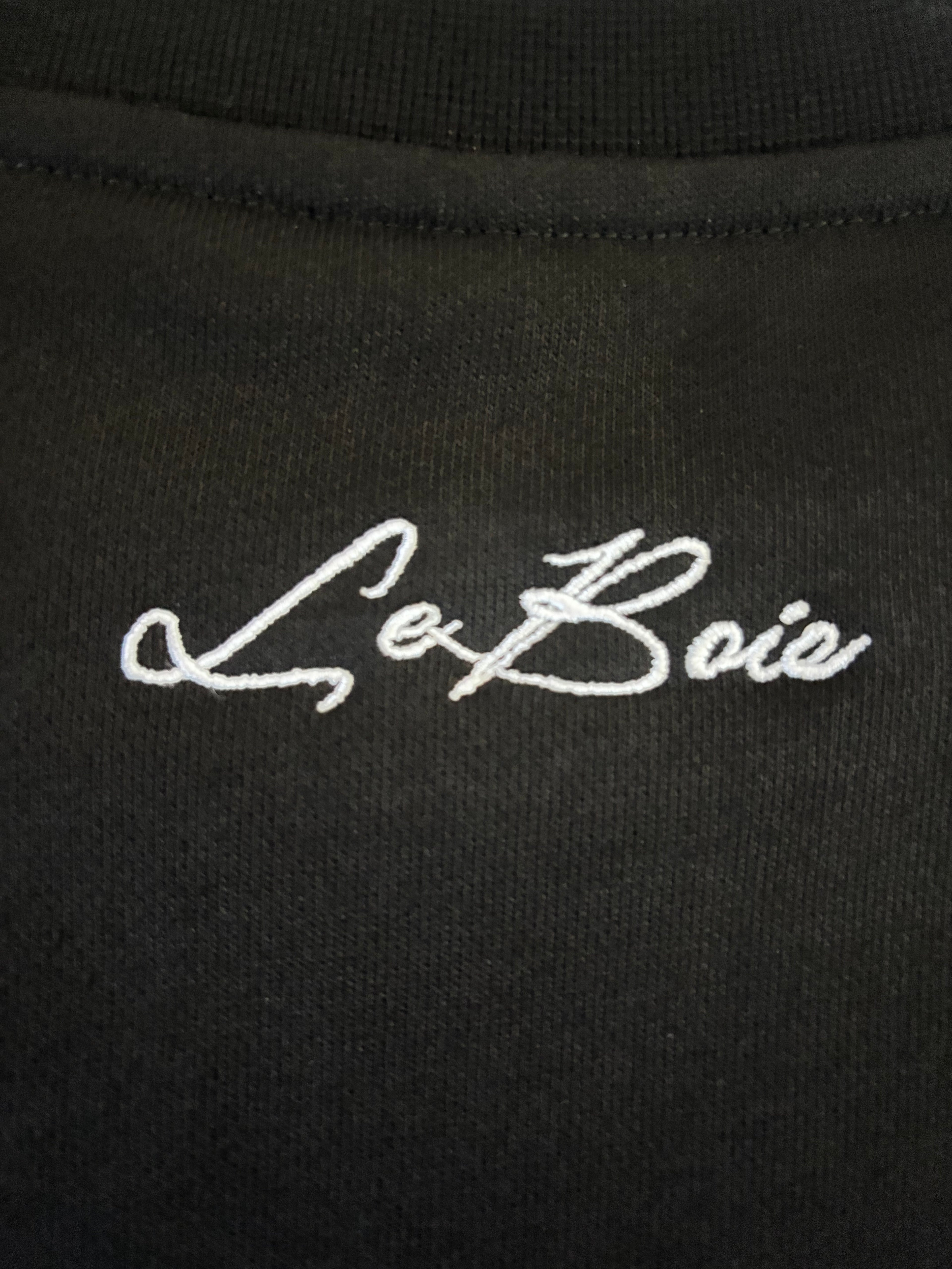 LeBois embroidered logo French Terry sweater